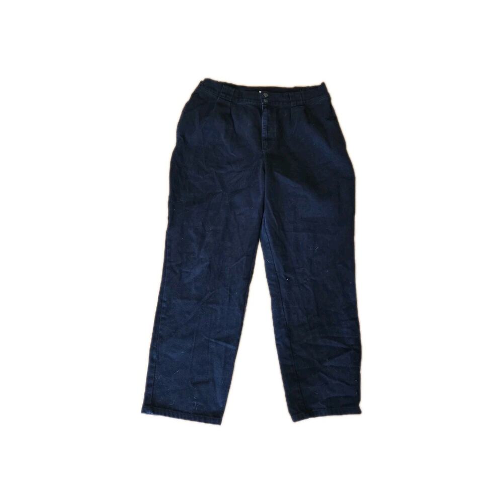 Lucy & Yak Black Denim Organic Cotton High Waist Pants Size 38 Workwear